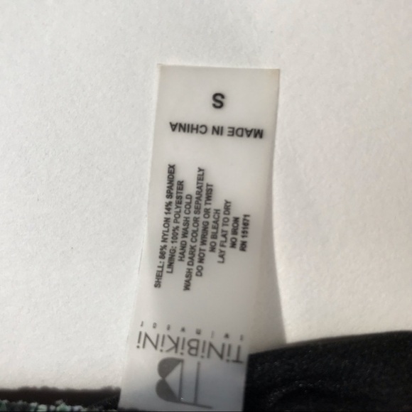 NEW Tinibikini Swimsuit Floral Print Black Small - Picture 4 of 5